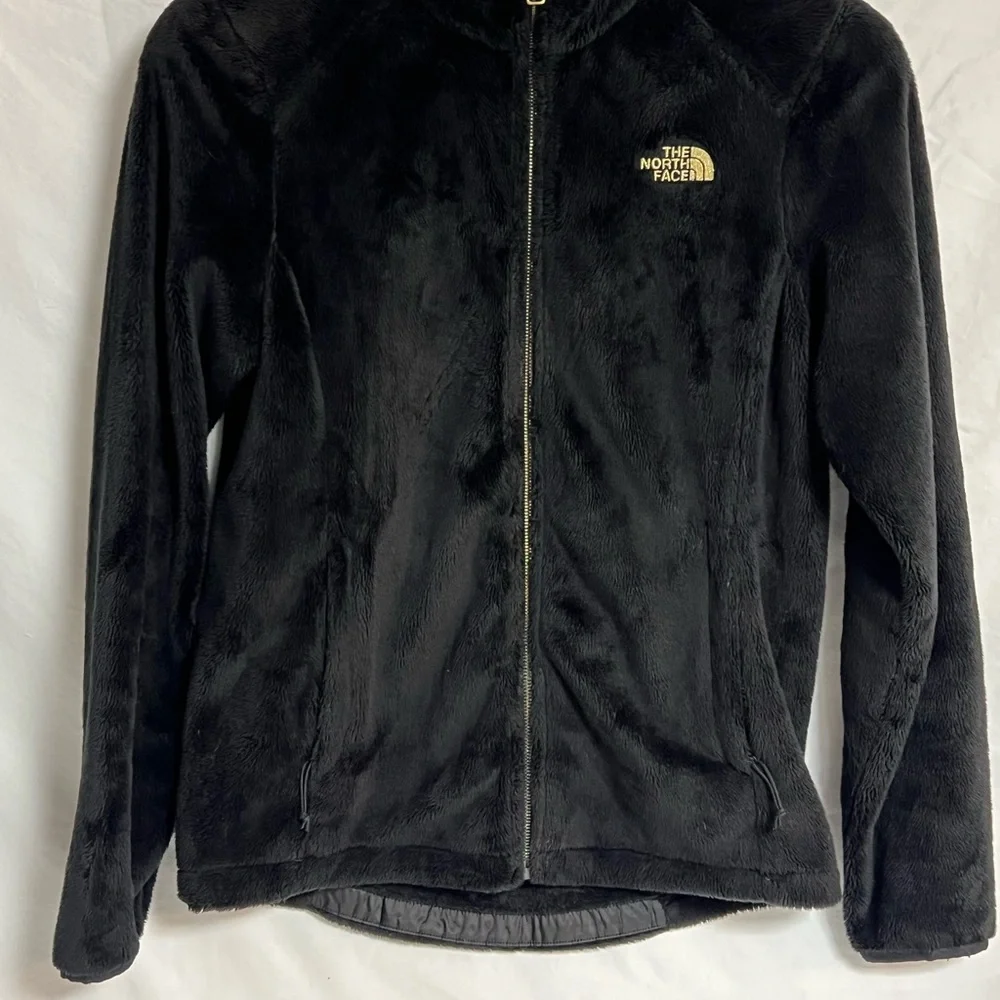 The North Face Women’s Black Osito Fleece Jacket with Gold Logo - Picture 7 of 7